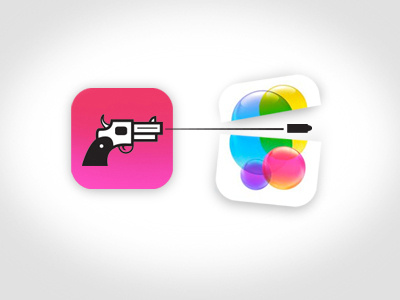 I'm sorry, I had to... 7 apple destroy gamecentre gun icons ios ios 7 ios7 new redesign ui ux