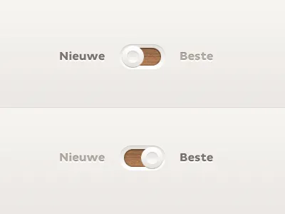 Bijgespijkerd Switch interface switch ui user wood