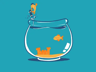 Extreme Fish Bowl bowl cartoon extreme fish shirt skateboard