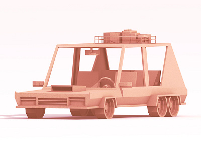 Station Wagon [alt view] 3d auto automobile c4d car cinema 4d low poly lowpoly render station wagon tires vehicle wagon