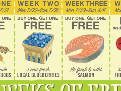 Five Week Coupon Mailer round one blueberries coupon grocery mailer portland produce salmon seafood zupans markets