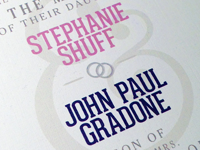 Johnny and Steph's Wedding invitation print wedding