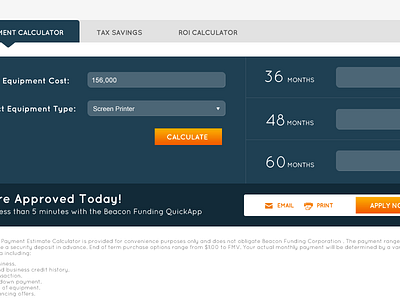 Payment Caclulator calculator design ui