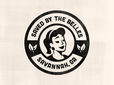 Saved By The Belles illustration justin barber logo vintage woman