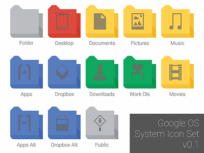 Google OS Folders icon osx set wip