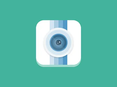 Just for fun :) camera design flat icon ios7 photoshop