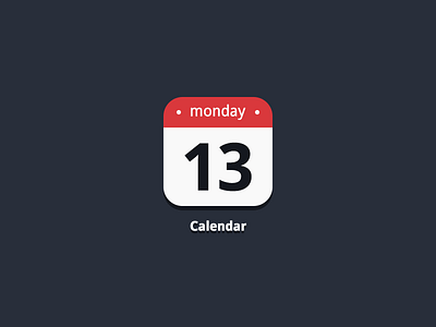 Calendar App Icon app calendar codepen css css3 flat html html5 icon javascript js simple