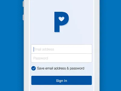 Sign In screen app ios7 iphone signin ui