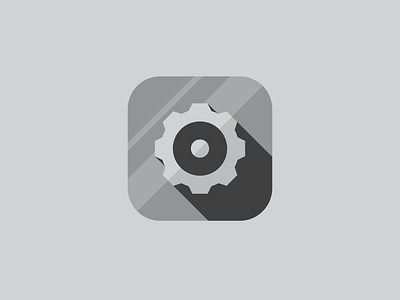 Settings app cog flat grey icon ios minimal settings simple