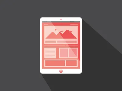 Ipad Mini flat illustration ipad simple ui ux web wire