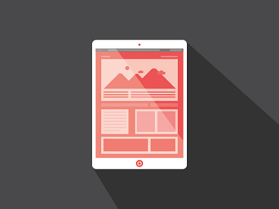 Ipad Mini flat illustration ipad simple ui ux web wire