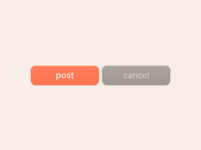 Buttons buttons cancel cream gray orange post ui