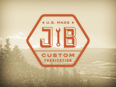 JB Custom Fabrication industrial logo typography wrench