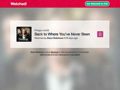 Watched Web Previews watched