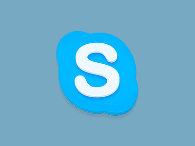 Skype Icon 3d flat icon s skype