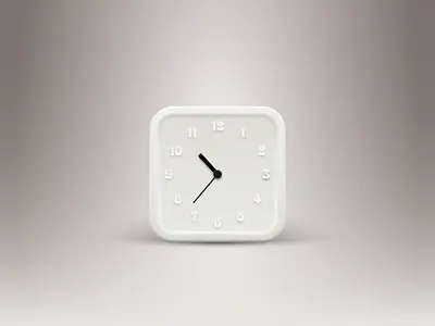 Clock Icon clock icon illustrator light rubber vector white