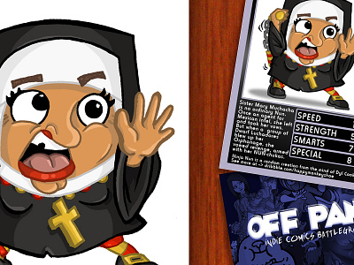 Off Panel Card Game - Ninja Nun angell card chibi game illustration nich ninja nun off panel top trumps