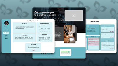 Career Guide Web App - Cocoon AI ai artificial intelligence branding front end react typescript ui ux