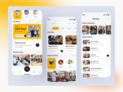 Barber Salon Booking Mobile App barber app barber app concept barber shop barbershop app beauty app beauty salon beauty salon design best hair salon appointment app hair cut hair salon hair stylist hair stylist app haircut app hairdresser app mobile app salon app salon app design salon booking salon booking app saloon app design