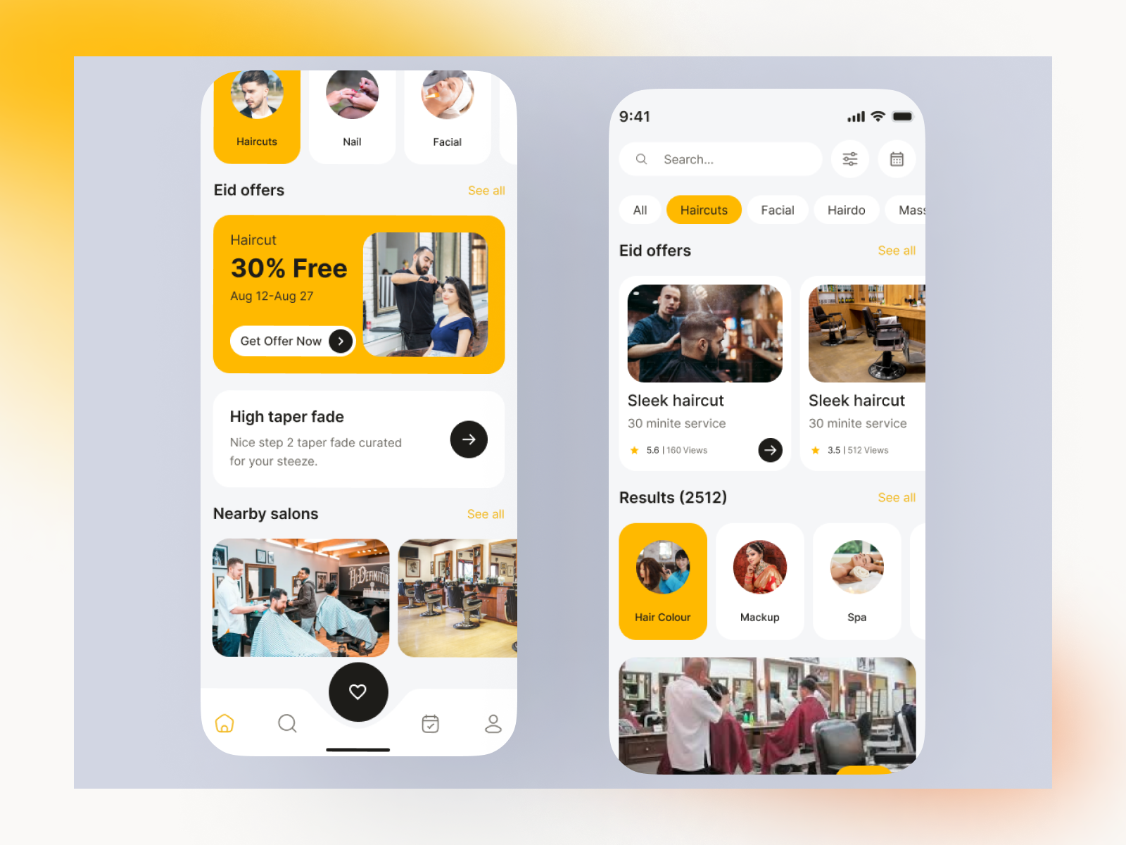 Barber Salon Booking Mobile App by UIX Maruf Hossen on Dribbble