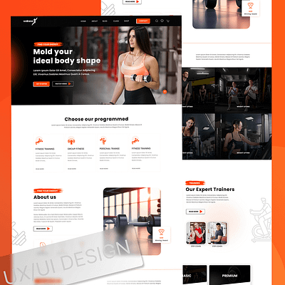 Dynamic Gym & Fitness Web Landing Page Design