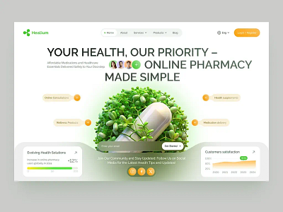 UI/UX, Web design for Healthcare branding graphic design logo ui