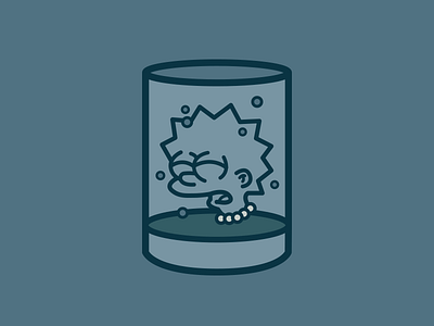 I am the Lizard Queen! aliens head in a jar illustration lisa simpson the simpsons