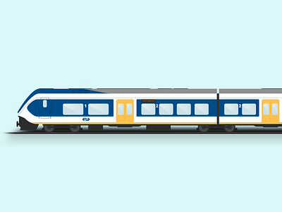 Train illustration dutch illustration ns railway school school assignment train