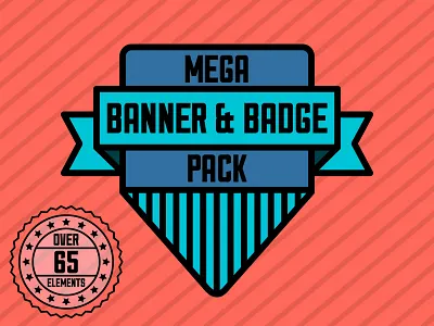 Mega Banner & Badge Pack badge banner crest elements graphic matt borchert vector