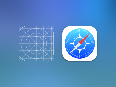 safari icon apple browser grid icon ios ios 7 ios7 iphone safari sketch