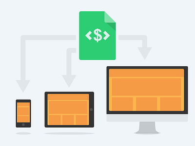 Responsive Design flat design icons illustration interface responsive design