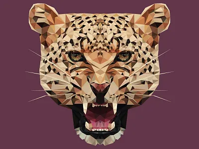 - CHEETAH - animal cheetah illustration tranimal triangle vector