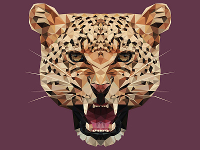 - CHEETAH - animal cheetah illustration tranimal triangle vector