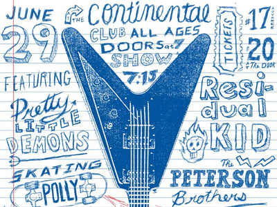 Young Blood illustration poster screenprint typography