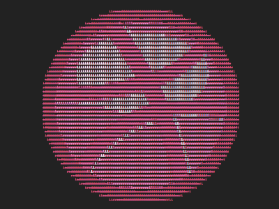 Dribbble Ball in ASCII & CSS ascii css dribbble