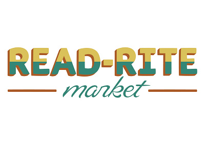Read Rite Logo lettering logo sign painting vector