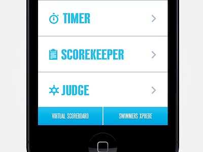 HXD – Select Your Role Mockup 1.1 blue hxd hydroxphere ios ios7 judge native app reforma grotesk scorekeeper starter timer water
