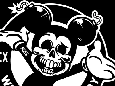 Death Crew bomb death mickey mouse skull street wear