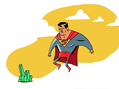 Superman Doodle comic doodle illustration super hero