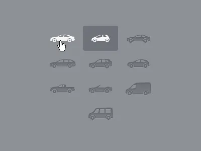 Car type icons car icon pixel perfect ui vehicle web