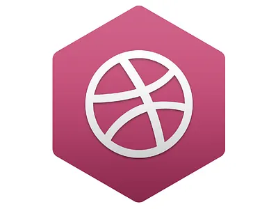 Dribbble Icon dribbble hexagon icon