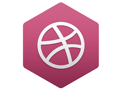 Dribbble Icon dribbble hexagon icon