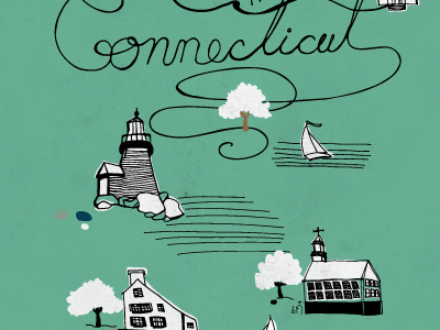 Connecticut connecticut illustration lighthouse