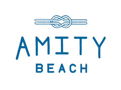 Amity Beach band blue logo nautical