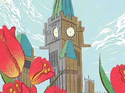 Un Rights Of The Child poster #41 canadian grunge illustration illustrator law parliament photoshop poster red retro vector tulips vintage