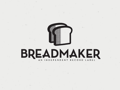 breadmaker bread illustration label logo mark record