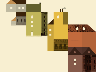 Squatting Movement animated gif building city house vector