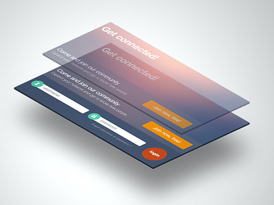 Login Module - Perspective Mockup flat login module