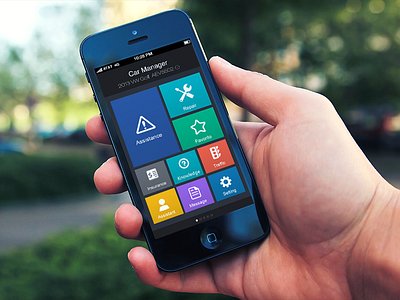 car manager icon iphone metro ui