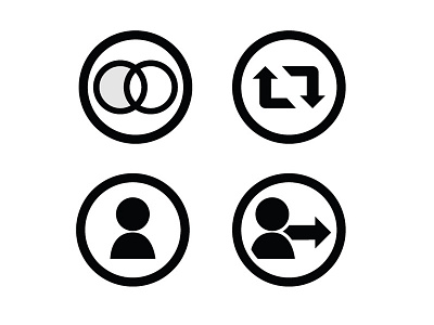 Friend Follow Icons icon illustration vector